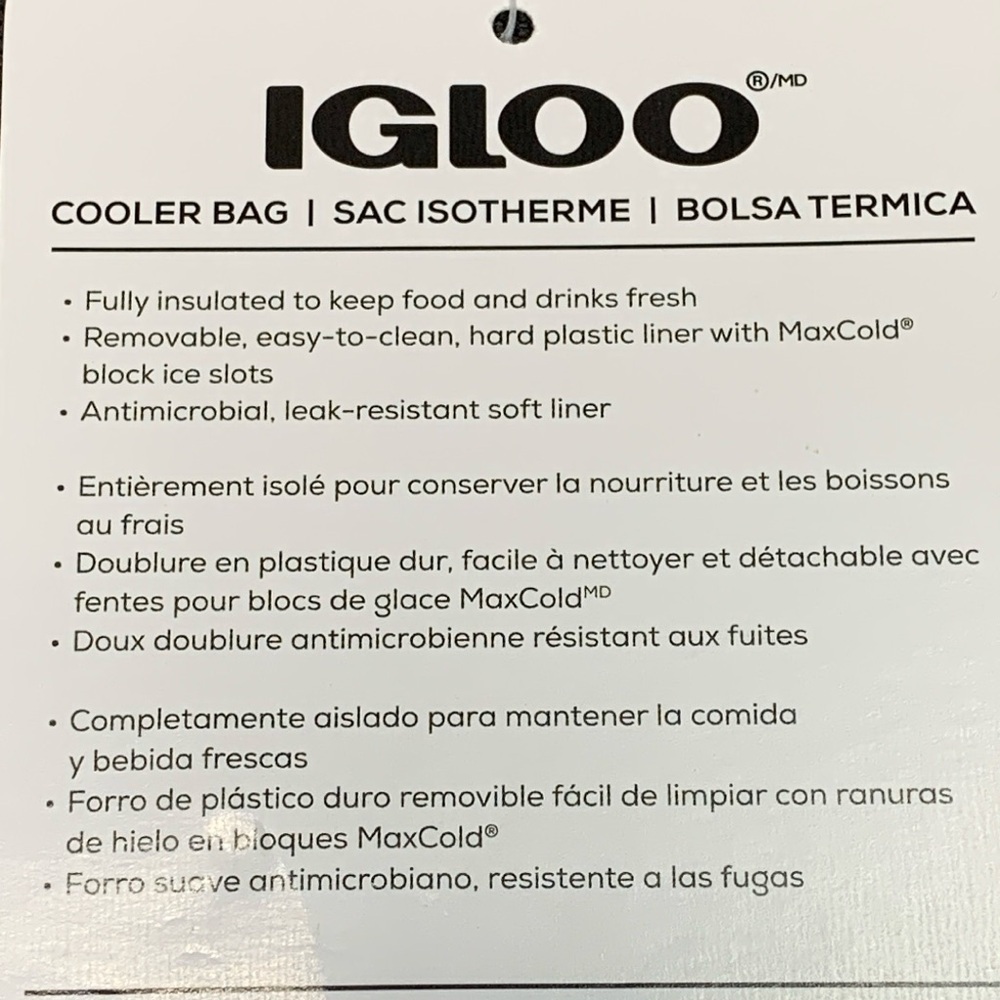 Igloo Hard Liner Square Cooler Bag Red Black NWT - Picture 7 of 11